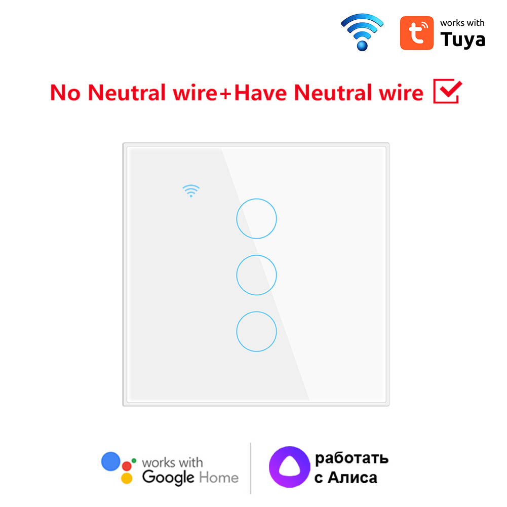 Aubess Tuya Wifi Smart Panel Switch | Single Zero Fire General Use | EU