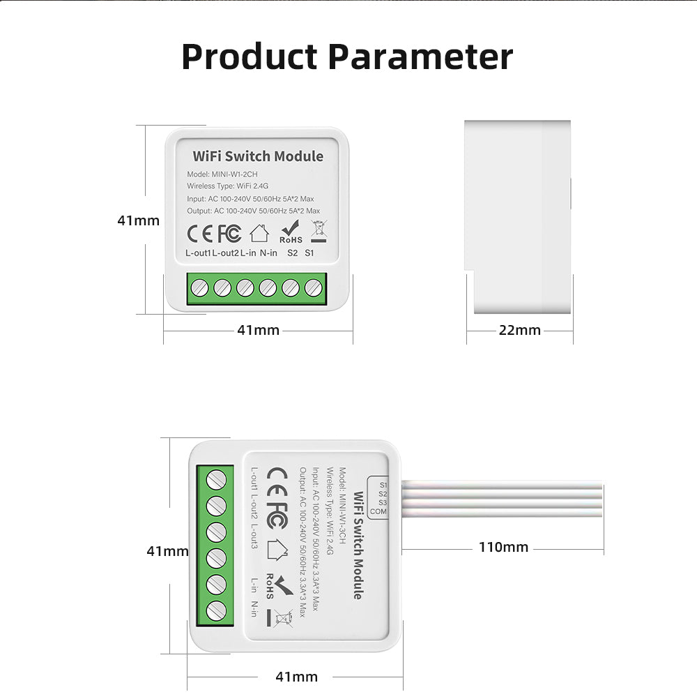 AUBESS WiFi 2 Gang Smart Mini Switch |Smart Home