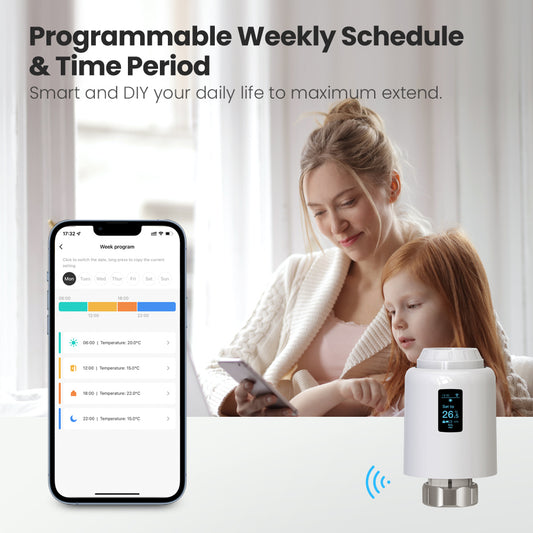 Aubess Tuya Smart Life WiFi/ZigBee TRV602 Smart Thermostat