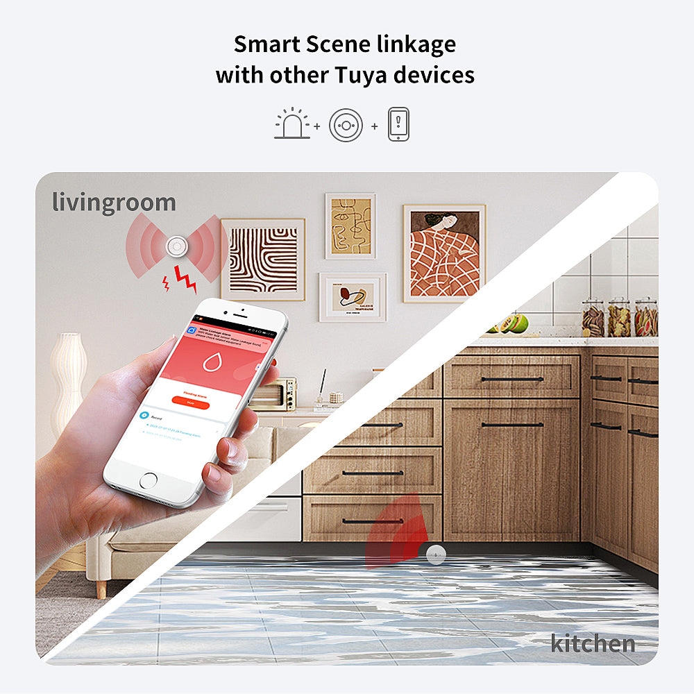 AUBESS Tuya Zigbee Smart Water Sensor | Real-time Detection