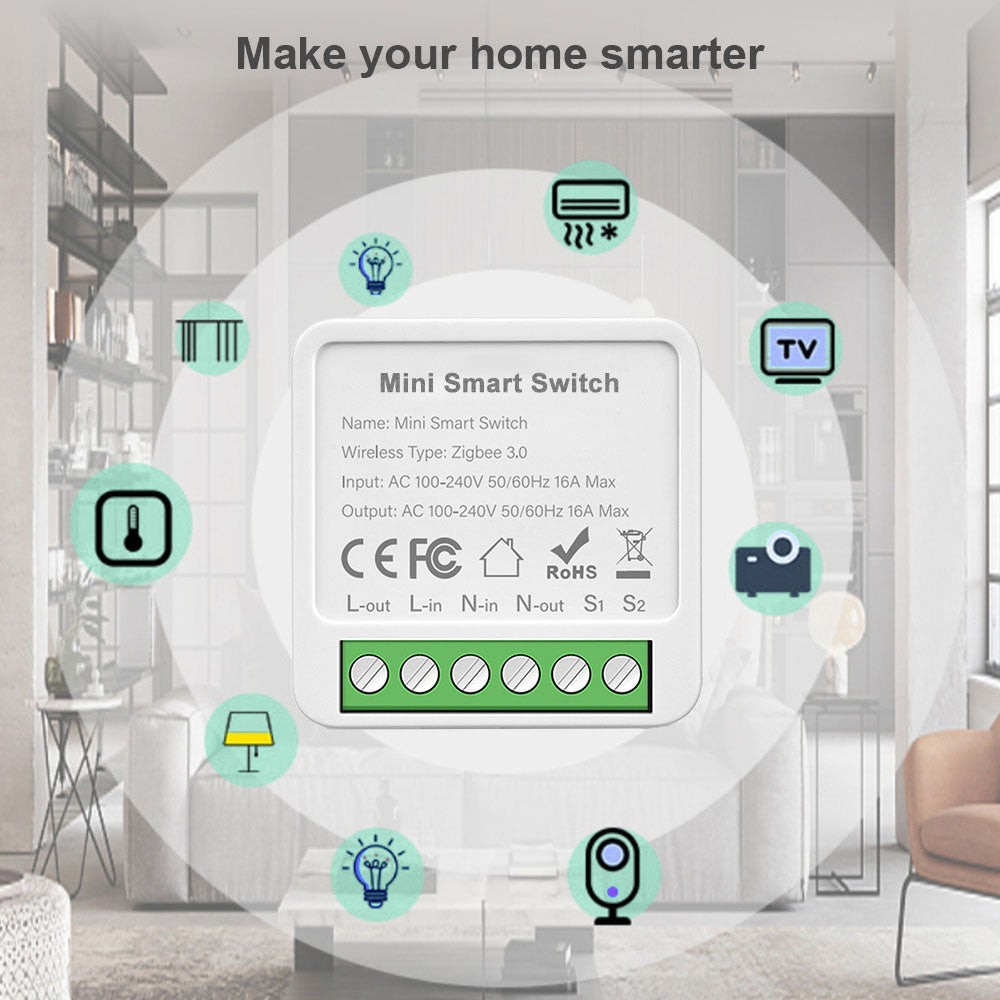 AUBESS Tuya ZigBee Smart DIY Switch 16A |Voice Control