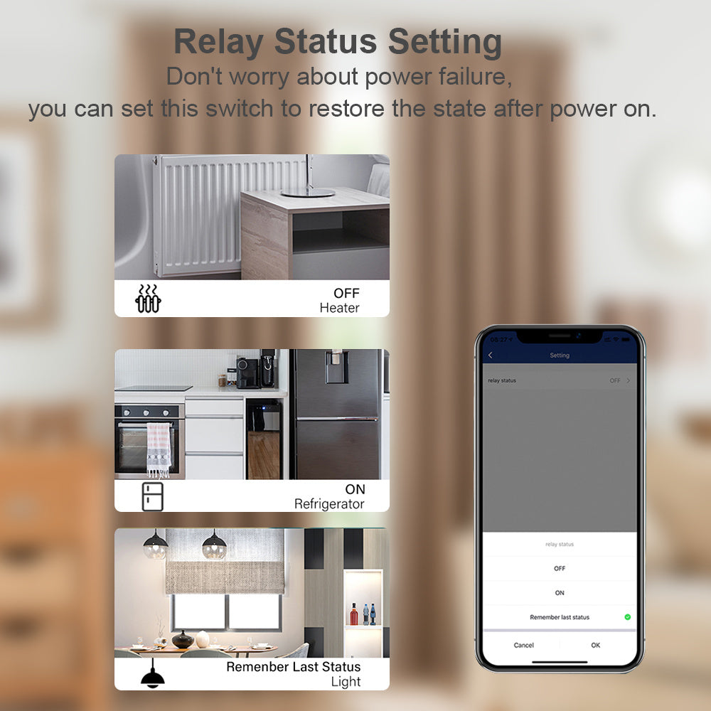 AUBESS Tuya ZigBee Smart DIY Switch 16A |Voice Control
