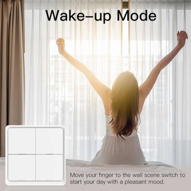 AUBESS Tuya ZigBee White Scene Button Switch|Set Automation