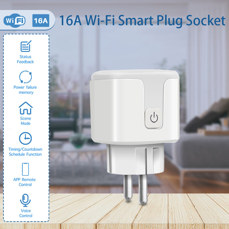 Tuya Smart Plug Zigbee EU 16A/20A Smart Socket With Power Voice Control  Works