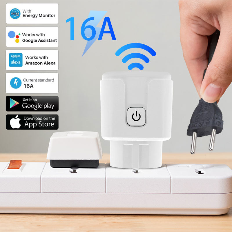 Vesync APP WIFI Smart Socket 16A EU Smart Plug With Power Monitor Voice  Control Timing Home Power Socket Work With Alexa Google