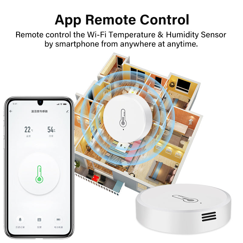 Aubess Tuya Zigbee / wifi Capteur de température et d'humidité Thermomètre  connecté à domicile Compatible avec Smart Life Alexa Google Assistant
