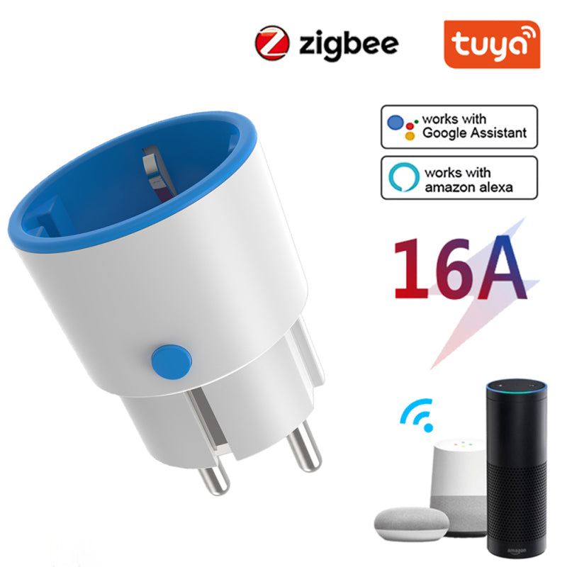 AUBESS Tuya WIFI Smart Socket 16A Work with Alexa Google Home Yandex