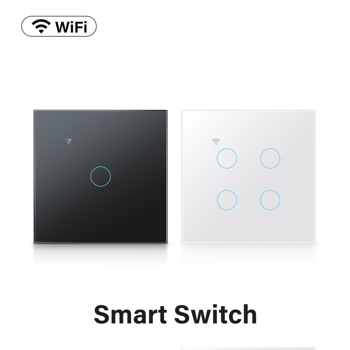 AUBESS TUYA WIFI Smart  1 / 2 / 3 / 4gang Switch | Zero fire | EU