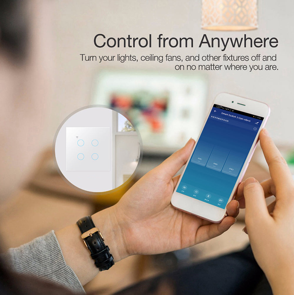 AUBESS TUYA WIFI Smart  1 / 2 / 3 / 4gang Switch | Zero fire | EU