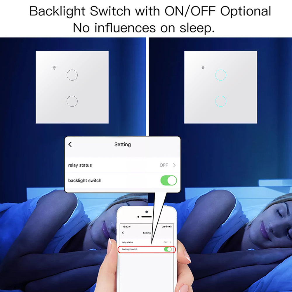AUBESS TUYA WIFI Smart  1 / 2 / 3 / 4gang Switch | Zero fire | EU