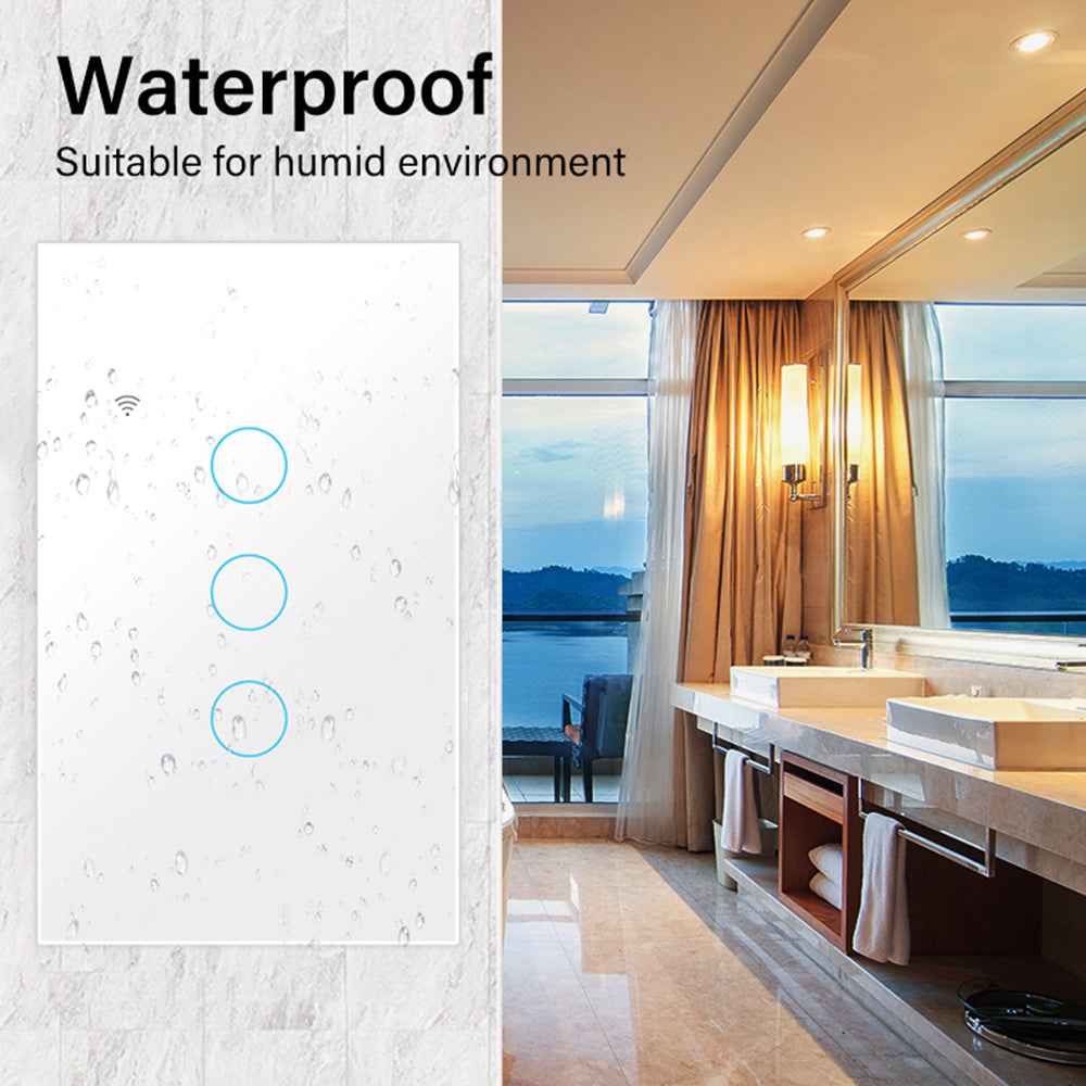 AUBESS TUYA WIFI Smart 1 / 2 / 3 / 4gang Switch | Zero Fire Requires A Neutral Line | US